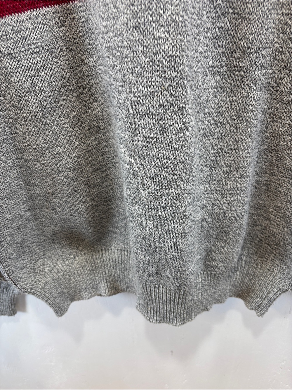Roundtree & Yorke Vintage Preppy Gray Crewneck Sweater American Flag Knit - Picture 5 of 7
